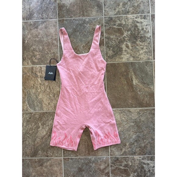 Civil Regime No Tomorrow Interlock One Piece Bodysuit Pink Size Small - Picture 3 of 12